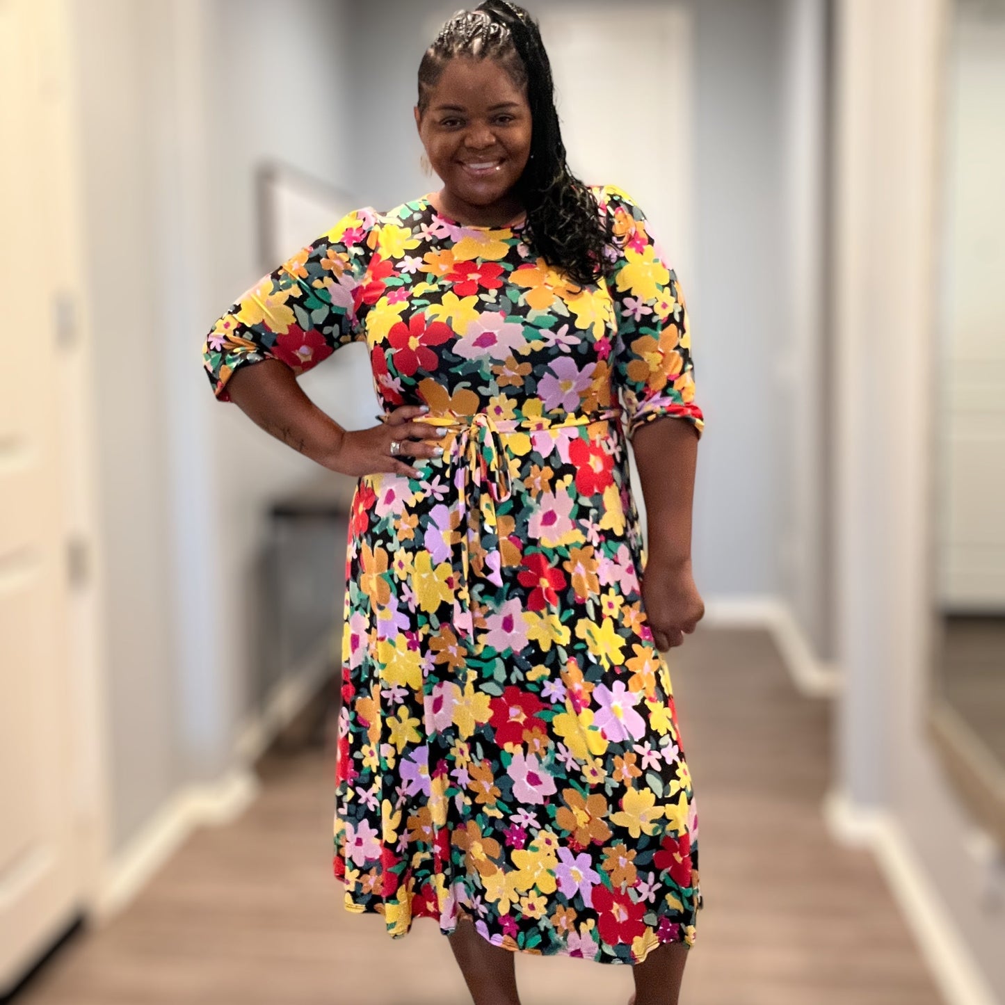 Floral A Line Dress