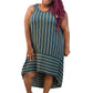 Casual Striped Maxi Dress