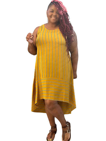 Casual Striped Maxi Dress