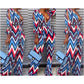 Chevron Print Open Sleeve Jumpsuit