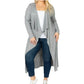 Long Sleeve Knotted Back Midi Cardigan