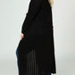 Long Sleeve Knotted Back Midi Cardigan