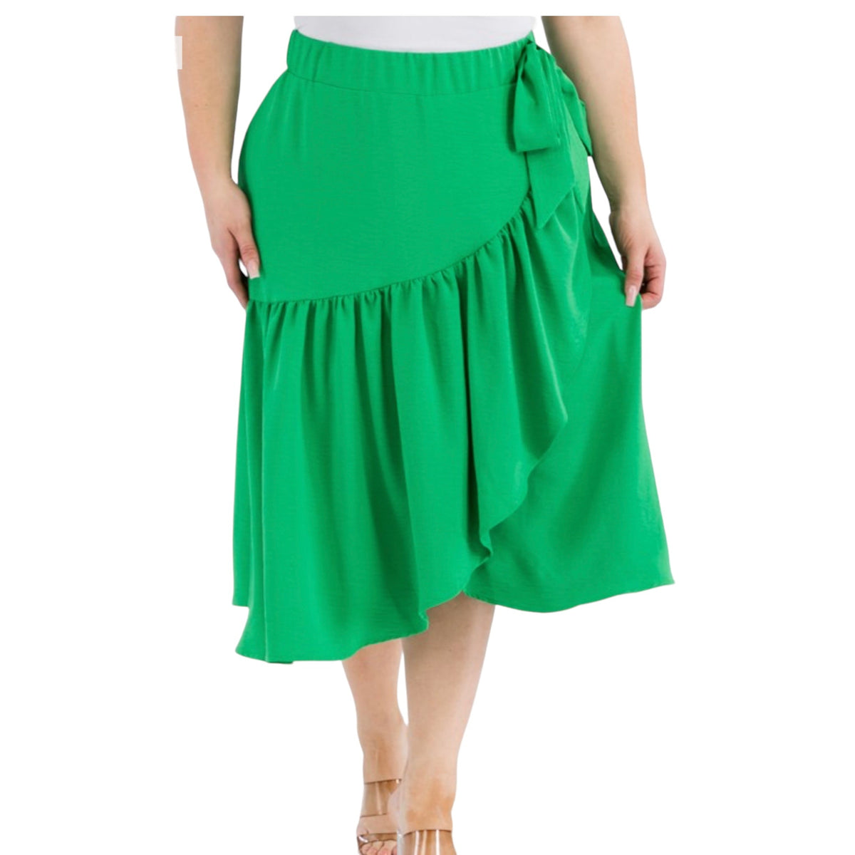 Airflow Midi Skirt With A Bow