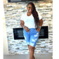 Frayed Light Wash Bermuda Shorts