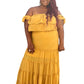 Honey Mustard Tired Maxi Dress