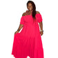 Off The Shoulder Tiered Flare Dress
