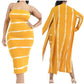 Striped Halter Cardigan Set