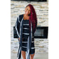 Striped Halter Cardigan Set