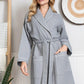Waffle Piping Bathrobe – Lightweight Spa-Style Comfort