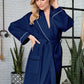 Waffle Piping Bathrobe – Lightweight Spa-Style Comfort