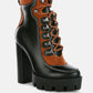 Yeti High Heel Lace Up Biker Boots