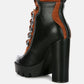Yeti High Heel Lace Up Biker Boots