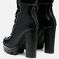 Yeti High Heel Lace Up Biker Boots