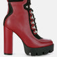 Yeti High Heel Lace Up Biker Boots