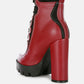 Yeti High Heel Lace Up Biker Boots