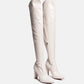 Zade Thigh High Long Boots In Stretch Patent Pu