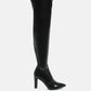 Zade Thigh High Long Boots In Stretch Patent Pu