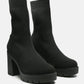 Zinnia Knitted Block Heeled Boots