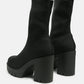Zinnia Knitted Block Heeled Boots