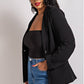 Zoe Stretch Luxe Crystal Detail Button Blazer