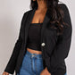 Zoe Stretch Luxe Crystal Detail Button Blazer