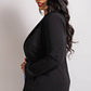 Zoe Stretch Luxe Crystal Detail Button Blazer