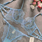 Blue Exquisite Lace Lingerie Set