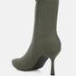 Zudio Solid Mid Heel Sock Boots
